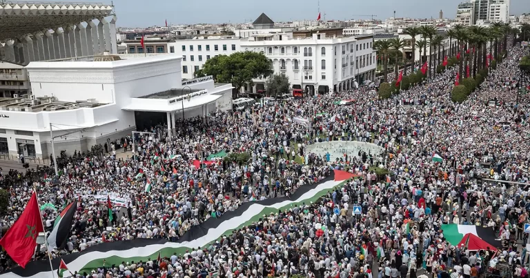 المغرب ينتفض من أجل نصرة فــ.لسطين وإلغاء التطبيع مع “المحتل”