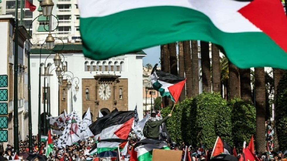 المغرب ينتفض من أجل نصرة فــ.لسطين وإلغاء التطبيع مع "المحتل"