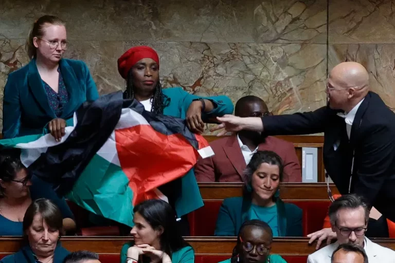 مجددا.. علم فــ.لسطين يُرفرف تحت قبة البرلمان الفرنسي!