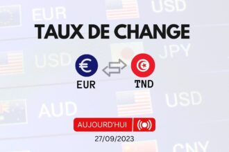 Taux-de-change-Euro-en-Dinar-Tunisien-Aujourdhui-27092023