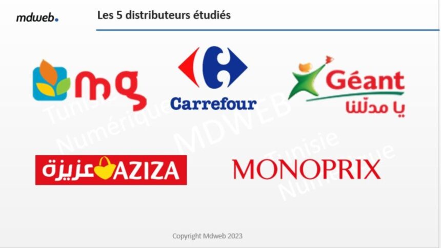 Le paysage numérique des enseignes de grande distribution en Tunisie : Qui domine le web en octobre 2023 ?