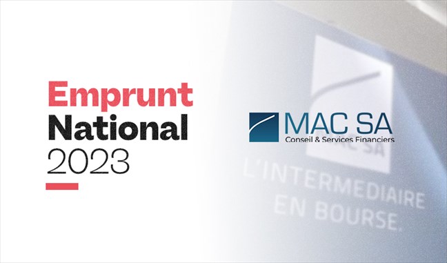 MAC SA, 1er collecteur d’ordres de l’Emprunt Obligataire National 2023