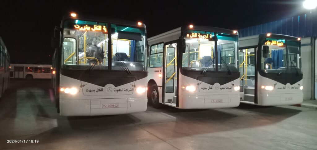 Arrivée de 4 nouveaux bus Mercedes pour le transport urbain à Bizerte