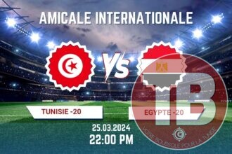 Rencontre Égypte-Tunisie U20 au tournoi amical d'Algérie