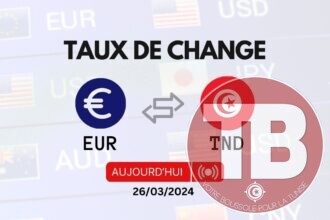 Taux de change Euro – Dinar Tunisien Aujourd’hui 26032024