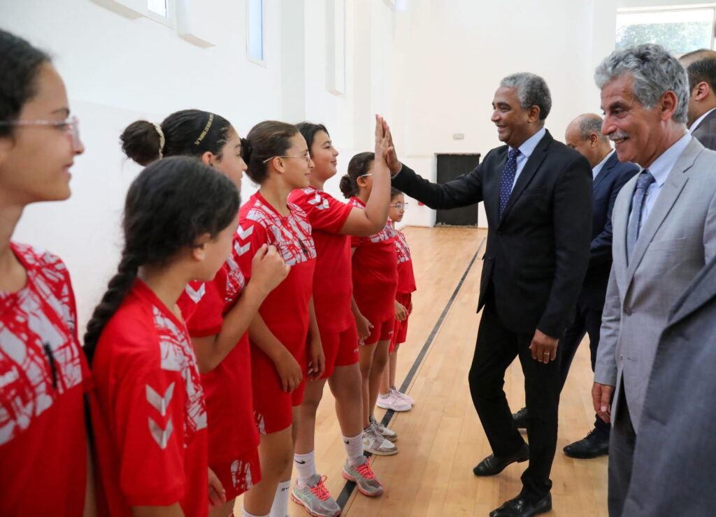 Inauguration de la salle des sports collectifs El Machatel