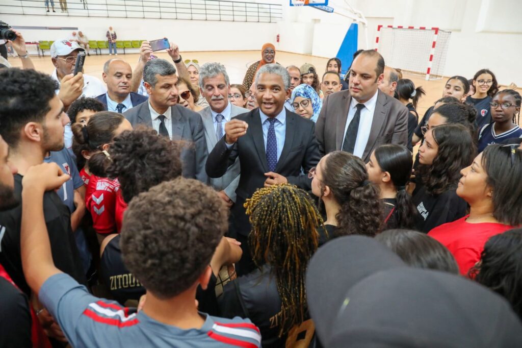 Inauguration de la salle des sports collectifs El Machatel