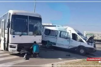 Route régionale Sousse-Monastir 23 blessés dans une collision entre bus